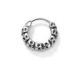 Punk Rock Skull Stainless Steel Hoop Earrings