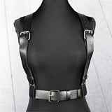 Leather Straps Belt Suspenders Gothic e Chest Harness Cage