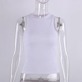 Backless Tank Top Solid Color - Alt Style Clothing
