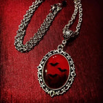 Gothic Vampire Cameo Water Drop Choker Necklace - Neo-Gothic Style