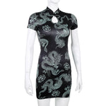 Cheongsam Style Vintage Qipao Mini Dress