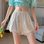 Loose Lace Shorts for Women: Comfy High-Waisted Soft Ice Silk with Alternative Style