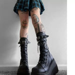 Hot Gothic Platform High Heel Booties – Street Style with Edge