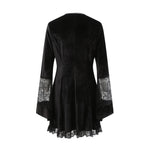 Goth Y2K Velvet Draped Bodycon Mini Dress