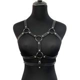 Gothic Synthetic Leather Straps Belt Chest Harness Cage