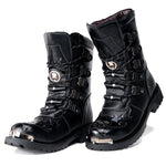 Genuine Leather Metal Gothic Punk Boots - Alt Style Clothing