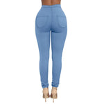 Vintage High-Waisted Skinny Jeans – Light Wash Casual Denim