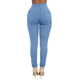 Vintage High-Waisted Skinny Jeans – Light Wash Casual Denim