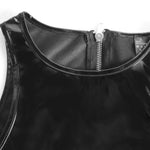 Patent Leather Back Crop Top – I-Shaped Tank