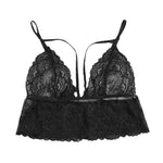 Lace Wire-Free Bustier Sheer Top - Seamless Three-Quarter Cup Bra