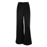 High Waist Satin Wide-Leg Trousers – Elegant Floor-Length Style