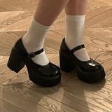 Platform Pumps for Women Super High Heels Buckle Strap - Alt Style Clothing