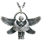 Silver Plated Captivity Bondage Goddess Pendant - Demon Girl Necklace