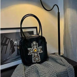 Gothic Patent Leather Handbag for Women - Perfect Accessory for Alternative Fashion