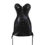 Gothic Body Shaper Mini Skirt Dress Corset by Miss Moly