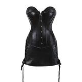 Gothic Body Shaper Mini Skirt Dress Corset by Miss Moly