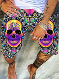 Men's 3D Printed Skull Shorts