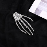 Unleash Your Gothic Personality with Vintage Punk Bow Skull Clip Skeleton Ghost Hand Bone Hairpin Hairclips
