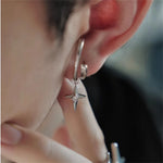 Punk Rock Metal Cross Clip-On Earrings – Non-Piercing Trendy Design