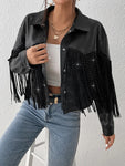 Faux Leather Moto Jacket – Edgy Short PU Leather Jacket with Loose Fit