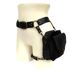 Steampunk Retro PU Waist Bag – Vintage Twist Lock Design