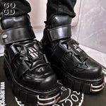 Platform Ankle Boots Dark Punk Style Gothic Shoes - Alt Style Clothing