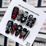 10pcs Handmade Y2K Goth Style Press-On Nails