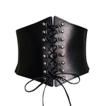 Pu Leather Slimming Gothic Clothing Underbust Cincher Belt - Alt Style Clothing