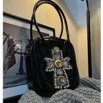 Gothic Patent Leather Handbag for Women - Perfect Accessory for Alternative Fashion