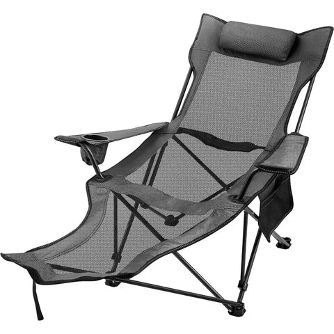 Outdoor Folding Camp Chair with Backrest and Footrest – Ultimate Comfort for Outdoor Adventures