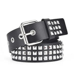 Gothic PU Leather Rivet Hanging Chain Belt