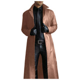 PU Leather Coat Top Slim Gothic