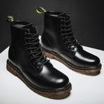 Edgy Handmade Thick-Soled Genuine Leather Boots for Alternative Men