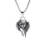 Silver Plated Captivity Bondage Goddess Pendant - Demon Girl Necklace