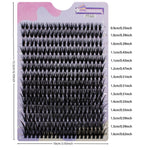 14 Rows 280 Clusters 40D Mix 9-16mm 3D Cluster Lashes Extension