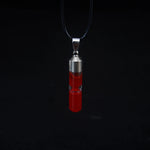 Vampire Tooth Glass Fang Blood Bottle Pendant Necklace - Neo-Gothic Style