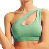 Cloud Rise One-Shoulder Yoga Bra - Quick-Dry Supportive Sports Crop Top