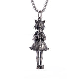 Silver Plated Captivity Bondage Goddess Pendant - Demon Girl Necklace