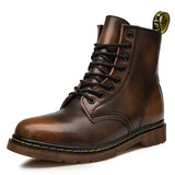 Edgy Handmade Thick-Soled Genuine Leather Boots for Alternative Men