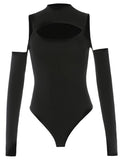 Black Hollow Out Sexy Bodysuit - Alt Style Clothing