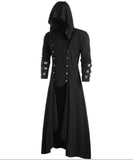 Long Gothic Steampunk Hooded Coat - Alt Style Clothing