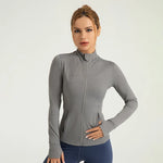 Slim Fit Workout Jacket - Quick-Dry Gym Fitness Zip-Up Top