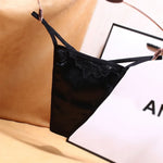 3PCS Glossy Satin Panties For Women Low Waist G String