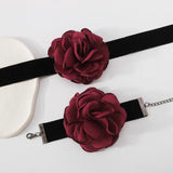 Gothic Elegant Lace Flower Heart Choker Necklace