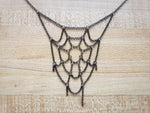 chain spiderweb necklace