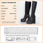 High Heel Thick Platform Knee High Boots - Alt Style Clothing
