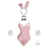 Chic Bunny Girl Faux Leather Costume - Bold and Playful