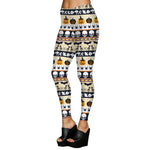 Gothic Print High-Waisted Fitness Leggings – Perfect for Workouts