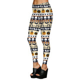 Gothic Print High-Waisted Fitness Leggings – Perfect for Workouts