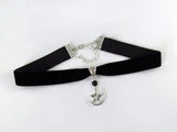 Goth Choker with Black Choker Necklace